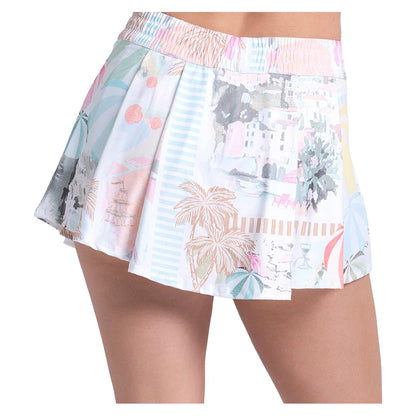 Women's High Waist Riviera Breeze Tennis Skort White