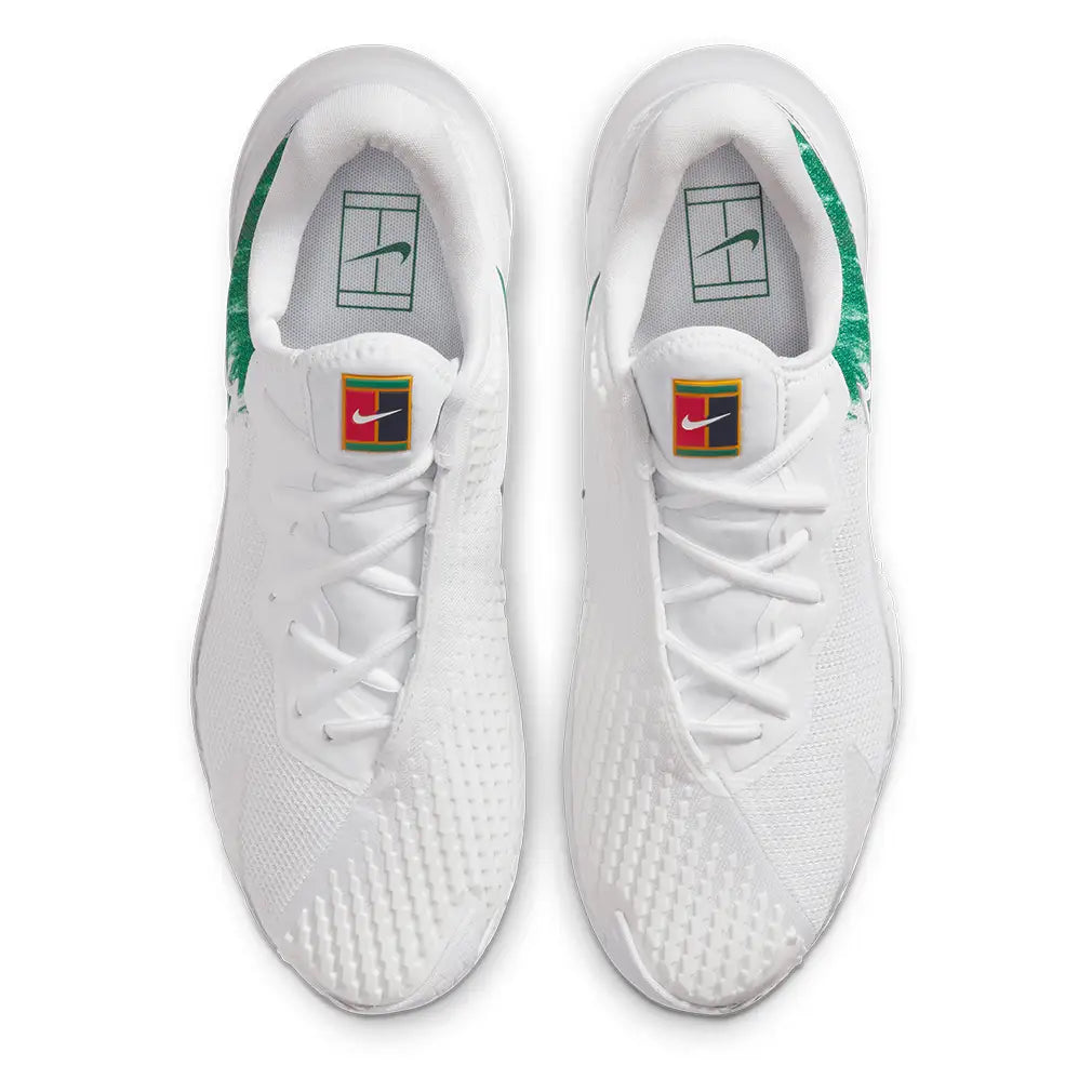 Men's Vapor Cage 4 Tennis Shoes White and Clover