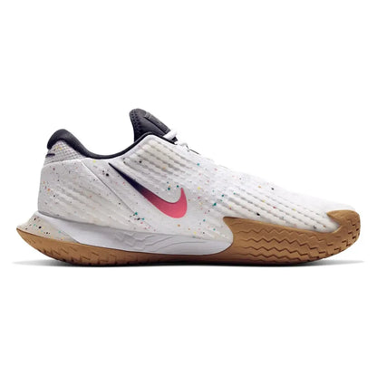 Men's Air Zoom Vapor Cage 4 Tennis Shoes White and Laser Crimson