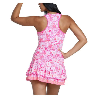 Women's Spring Bloom V-Neck Tennis Dress Taffy