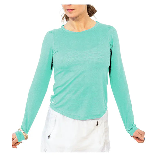 Women's Crew Long Sleeve Tennis Top Mint