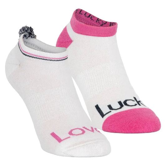 Women's P.S. I Love You Low Cut Tennis Socks White and Midnight-Socks-Lucky In Love-CS07-656F25-Tennis Express