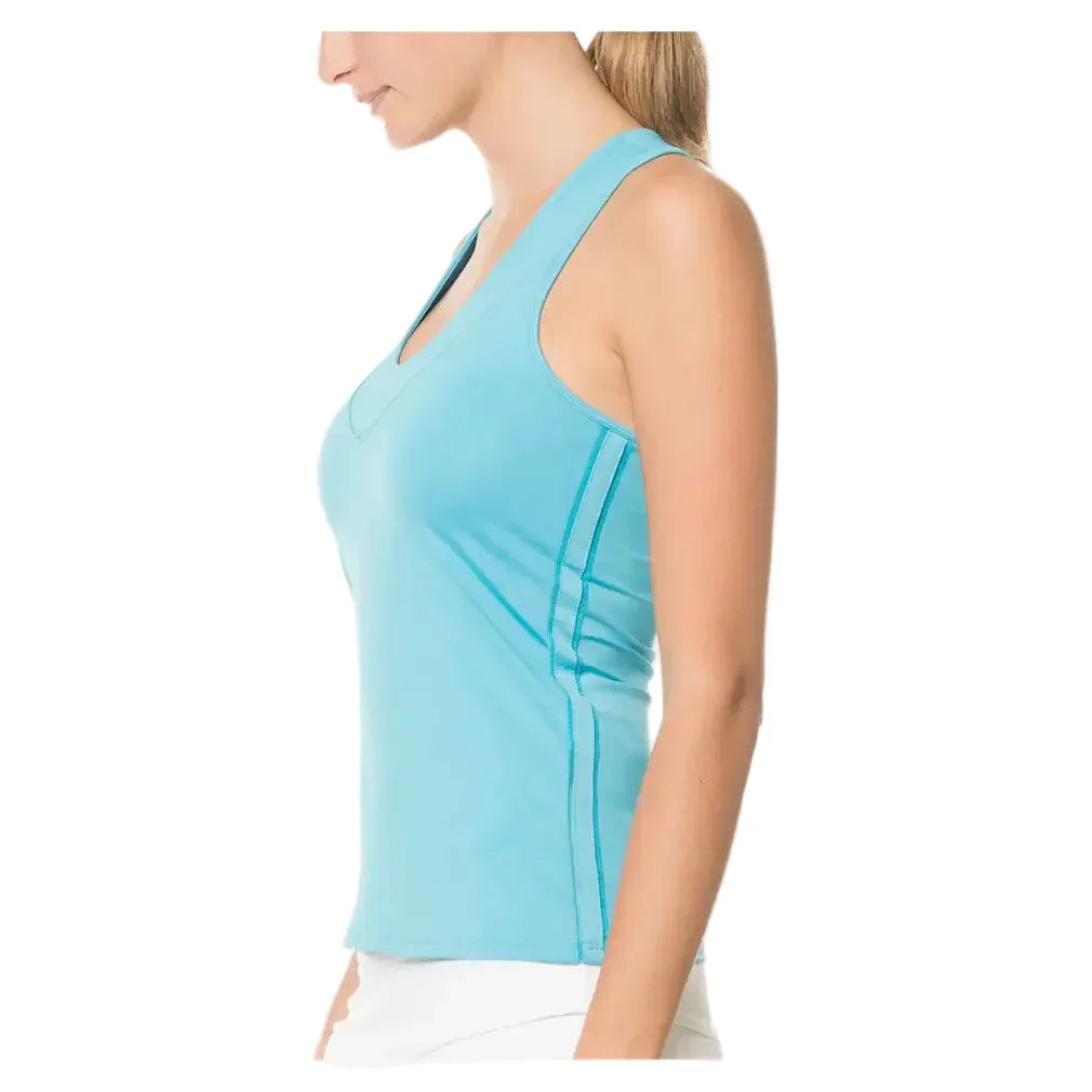 Women's V-Neck Tennis Tank with Bra