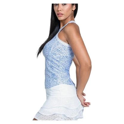 Women's Boho Tile Rib Tennis Tank Royal