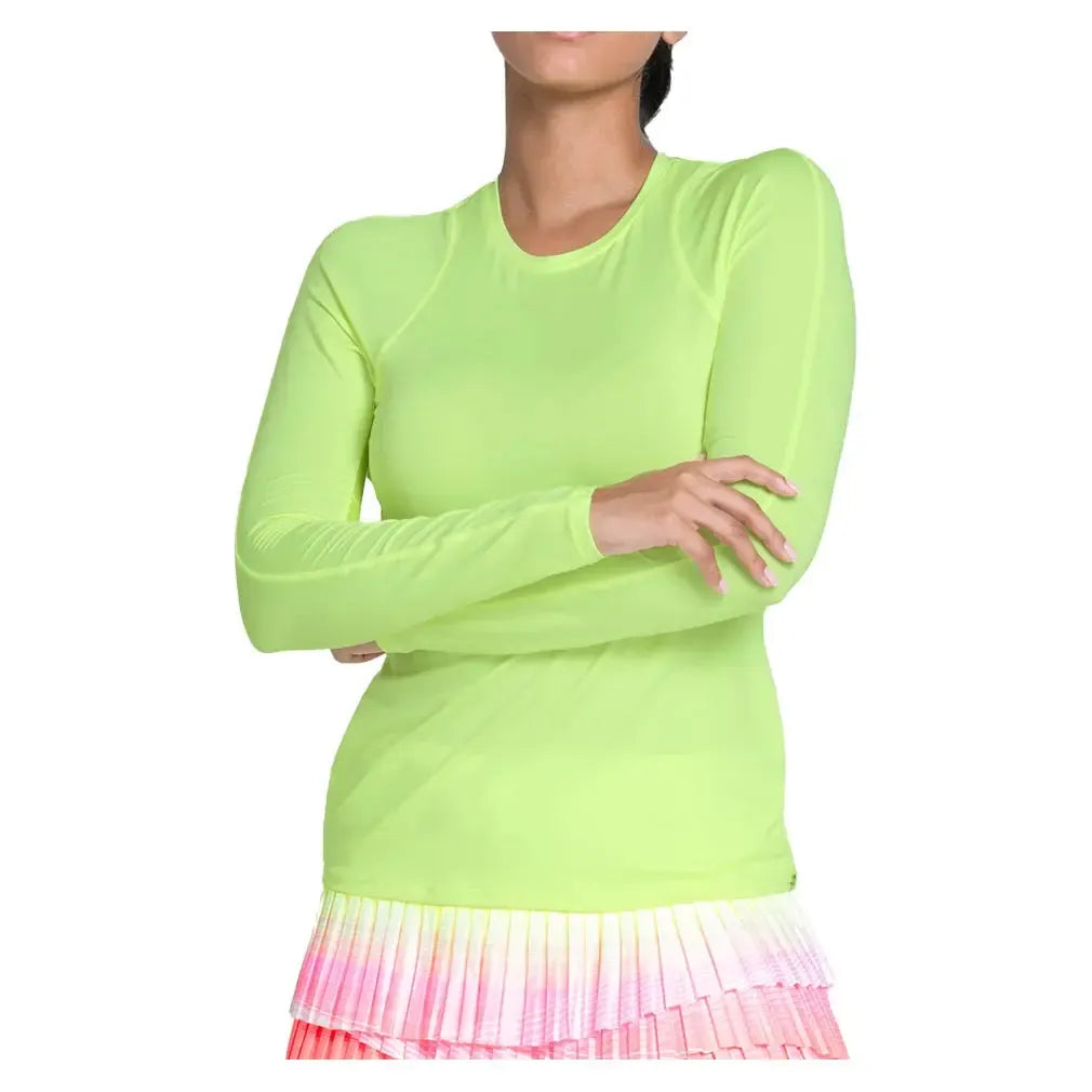 Women's LUV Breeze Long Sleeve Tennis Top Lemon Frost