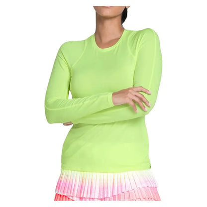 Women's LUV Breeze Long Sleeve Tennis Top Lemon Frost