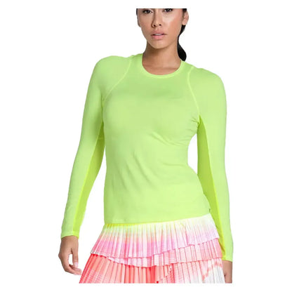 Women's LUV Breeze Long Sleeve Tennis Top Lemon Frost