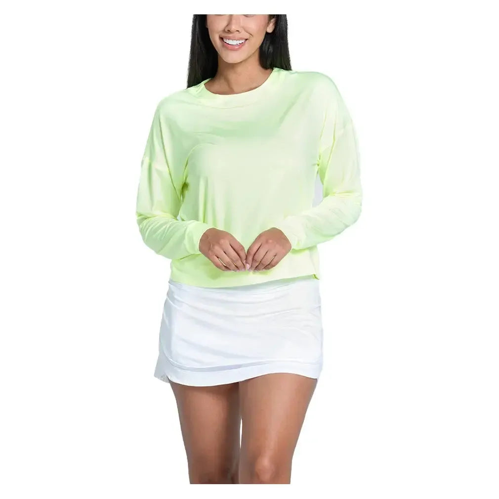 Women's LUV Hype Long Sleeve Tennis Top Lemon Frost