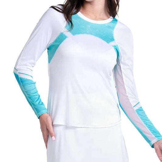 Women's Sun Beat Long Sleeve Tennis Top White