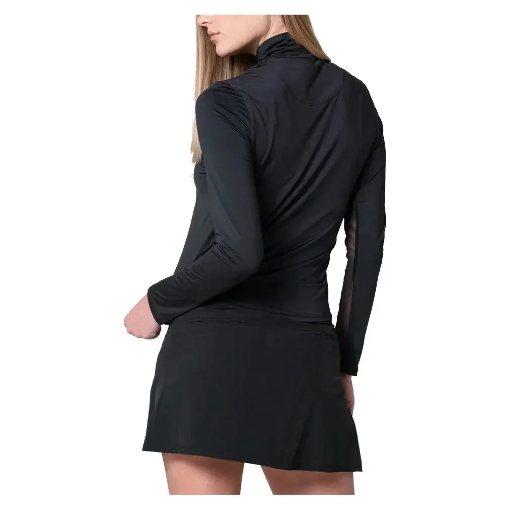 Women's LUV Free Play Zip Long Sleeve Tennis Top Black