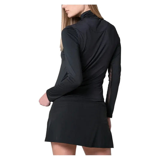Women's LUV Free Play Zip Long Sleeve Tennis Top Black