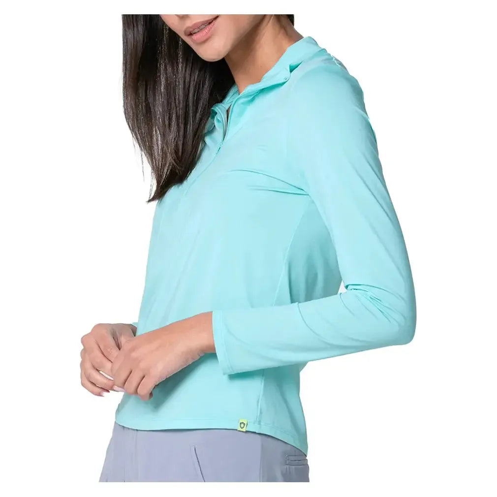Women's LUV Free Play Zip Long Sleeve Tennis Top Capri