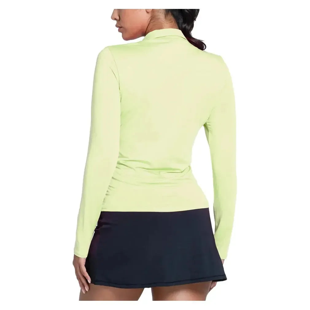 Women's LUV Free Play Zip Long Sleeve Tennis Top Lemon Frost