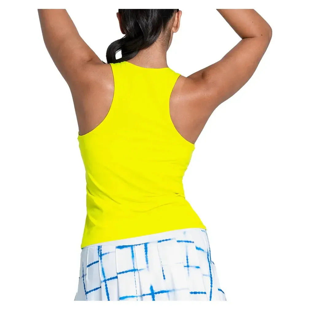 Women's Club House Tennis Tank with Bra Yellow