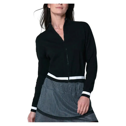 Women's Rally Mock Neck Tennis Cardigan-Apparel-Lucky In Love-CX106-121-Tennis Express