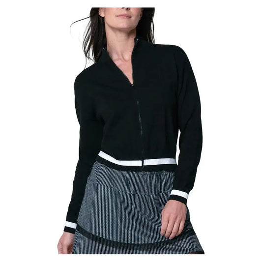 Women's Rally Mock Neck Tennis Cardigan-Apparel-Lucky In Love-CX106-121-Tennis Express