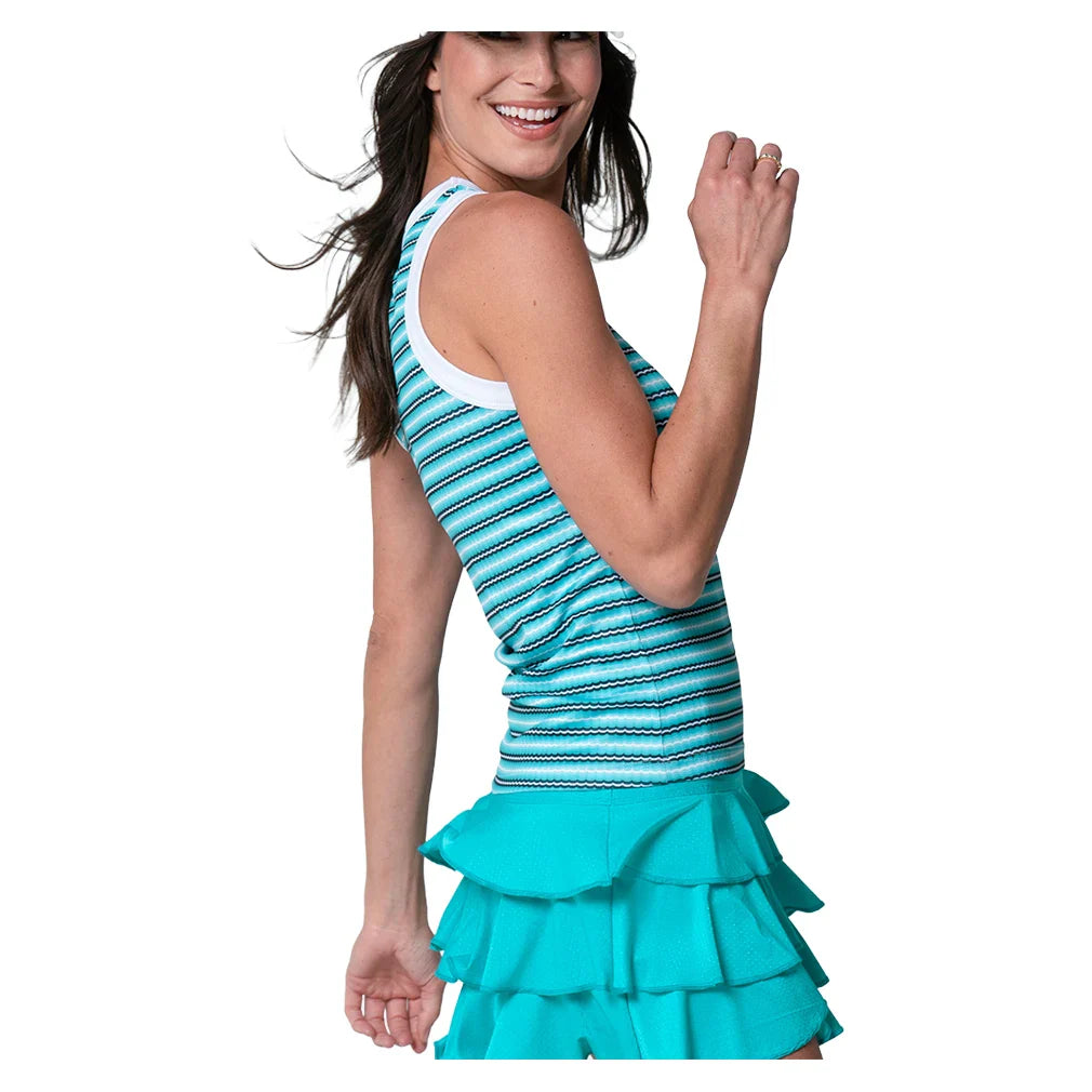 Women's Came To Win Tennis Tank Aquamarine