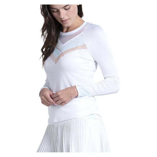 Women's Riviera Club Long Sleeve Tennis Top White