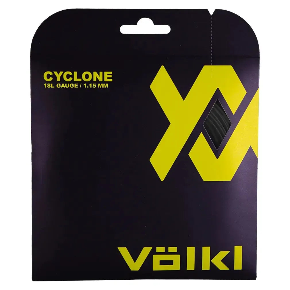 Cyclone Tennis String Black-Strings-Volkl-CYCBK-18L-Tennis Express