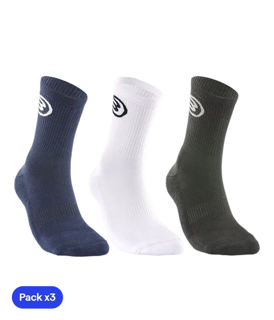 Socks Bullpadel BP252 Negro/Blanco/Azul Marino 2025