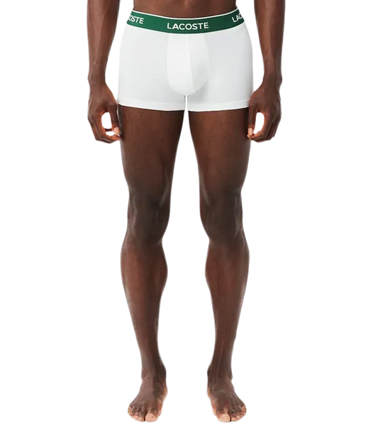 Calzoncillos Lacoste Algodón Elasticos Negro/Blanco/Gris (Pack x3)