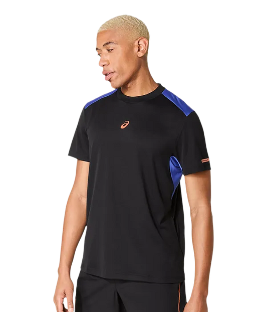 Camiseta Asics Padel Court SS Black/Dark Cobalt 2025
