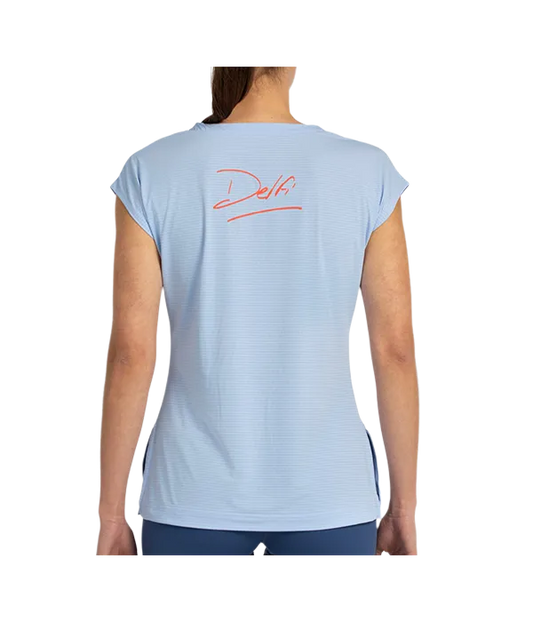 Camiseta Bullpadel Delfi Azul Celeste Mujer 2025