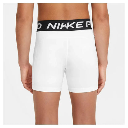 Girls' Pro Training Shorts White and Pure Platinum