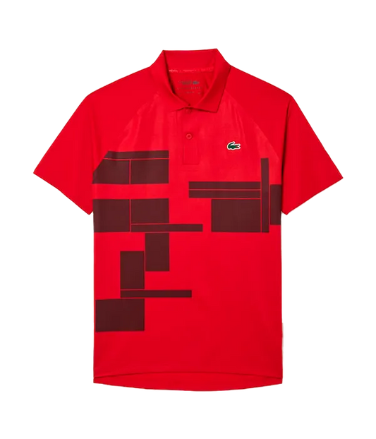 Polo Lacoste Djokovic Rojo/Negro 2025
