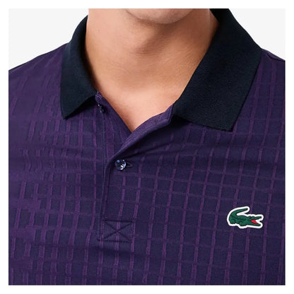 Men's Danill Medvedev Tennis Polo Navy Blue and Cossak Purple
