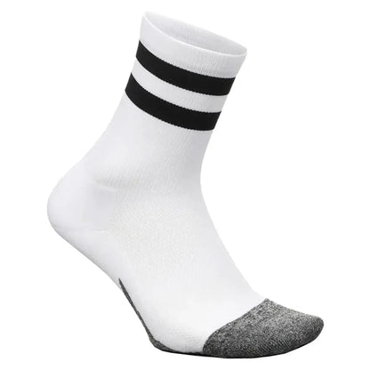 Elite Light Cushion Mini Crew Socks White High Top Stripe