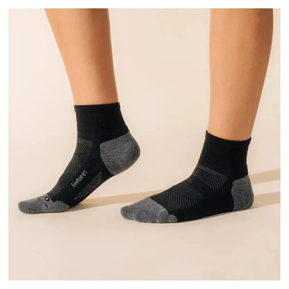 Elite Max Cushion Quarter Socks Black