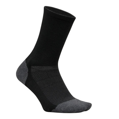 Elite Max Cushion Mini Crew Socks-Socks-Feetures-EC90-S26-Black-Tennis Express