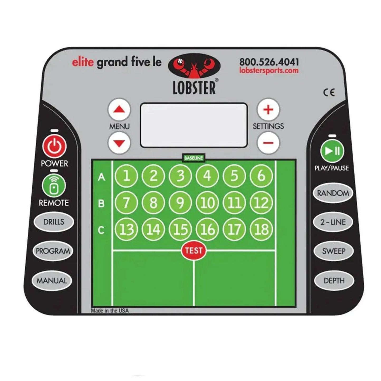 Elite Grand Five with 20-Function Remove Control Ball Machine