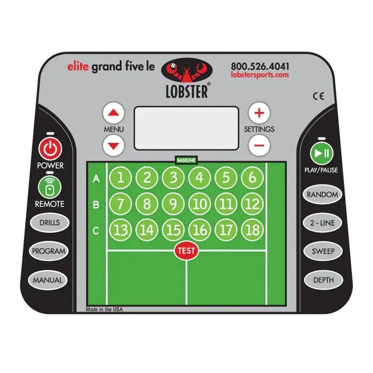 Elite Grand Five LE with 20-Function Remote Control Ball Machine