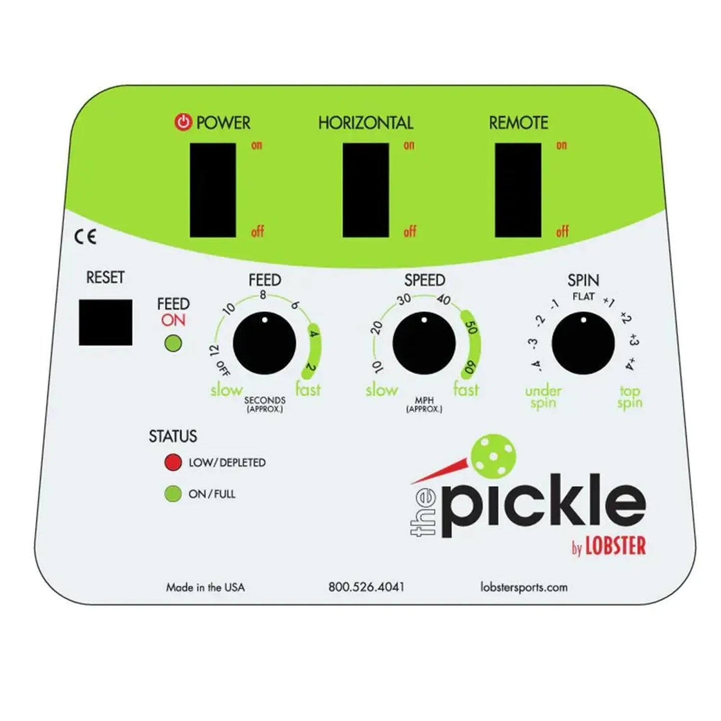 Pickle with 2-Function Remote Control Pickleball Machine