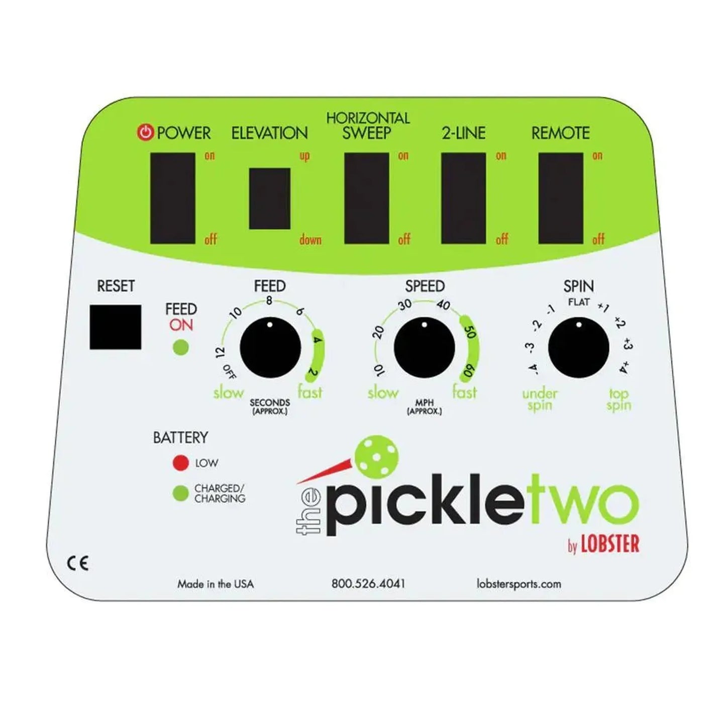 Pickle Two with 10-Function Remote Control Pickleball Machine