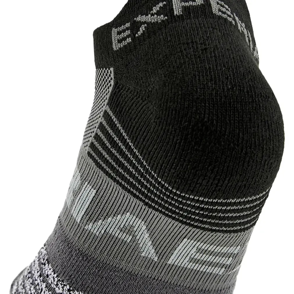Experia Light Cushion No Show Tab Tennis Socks Black