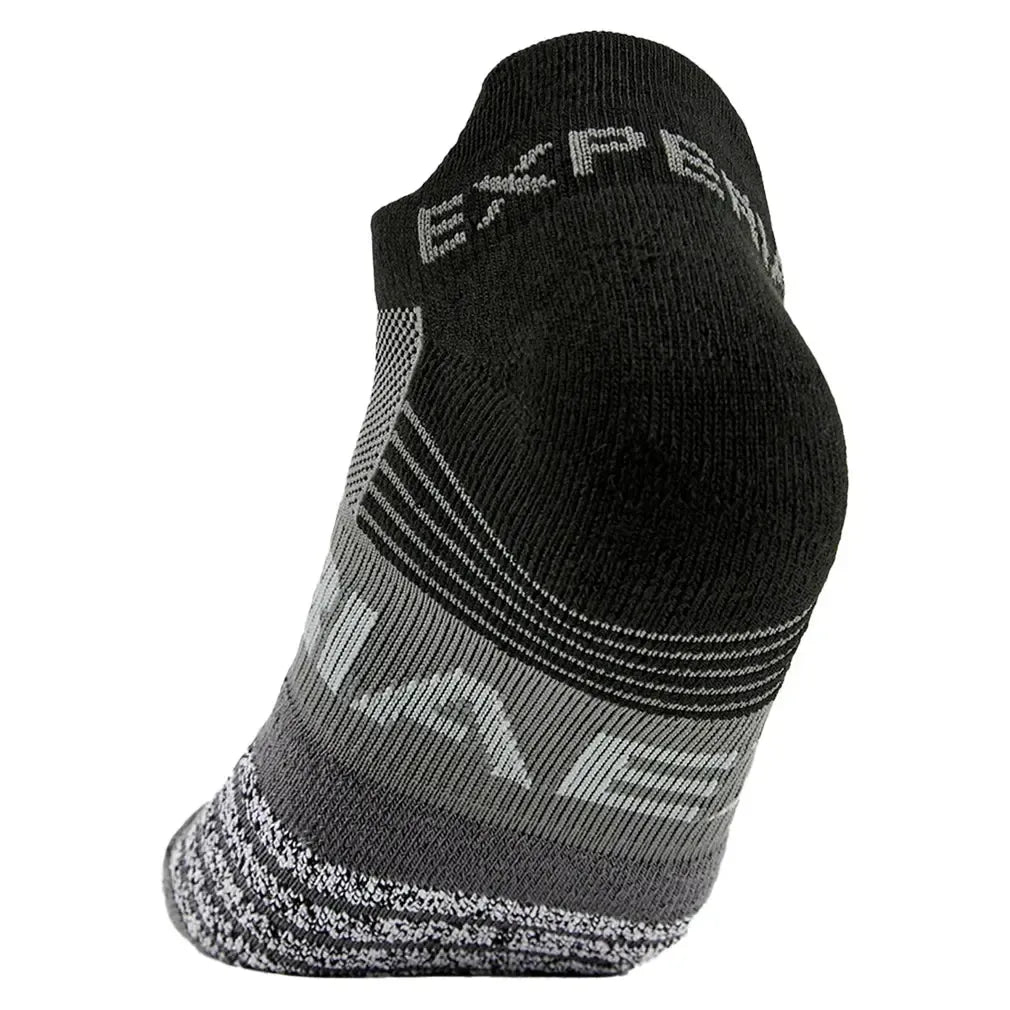 Experia Light Cushion No Show Tab Tennis Socks Black