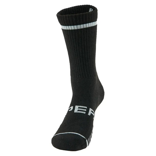 Experia Light Cushion Crew Tennis Socks Black-Socks-Thorlo-EXTRX001-001-Tennis Express