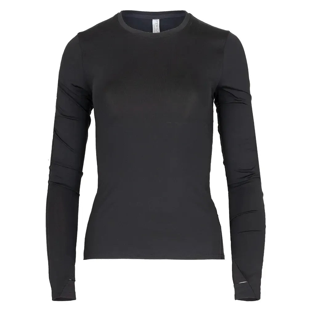 Women's Classic Long Sleeve Tennis Top Black-Apparel-Inphorm-F21010-002H25-Tennis Express