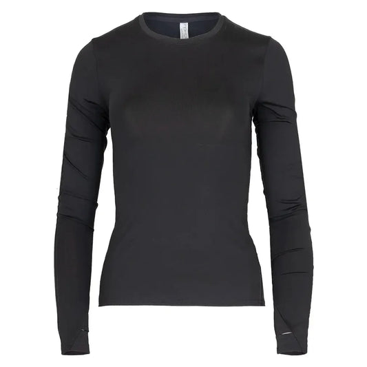Women's Classic Long Sleeve Tennis Top Black-Apparel-Inphorm-F21010-002H25-Tennis Express