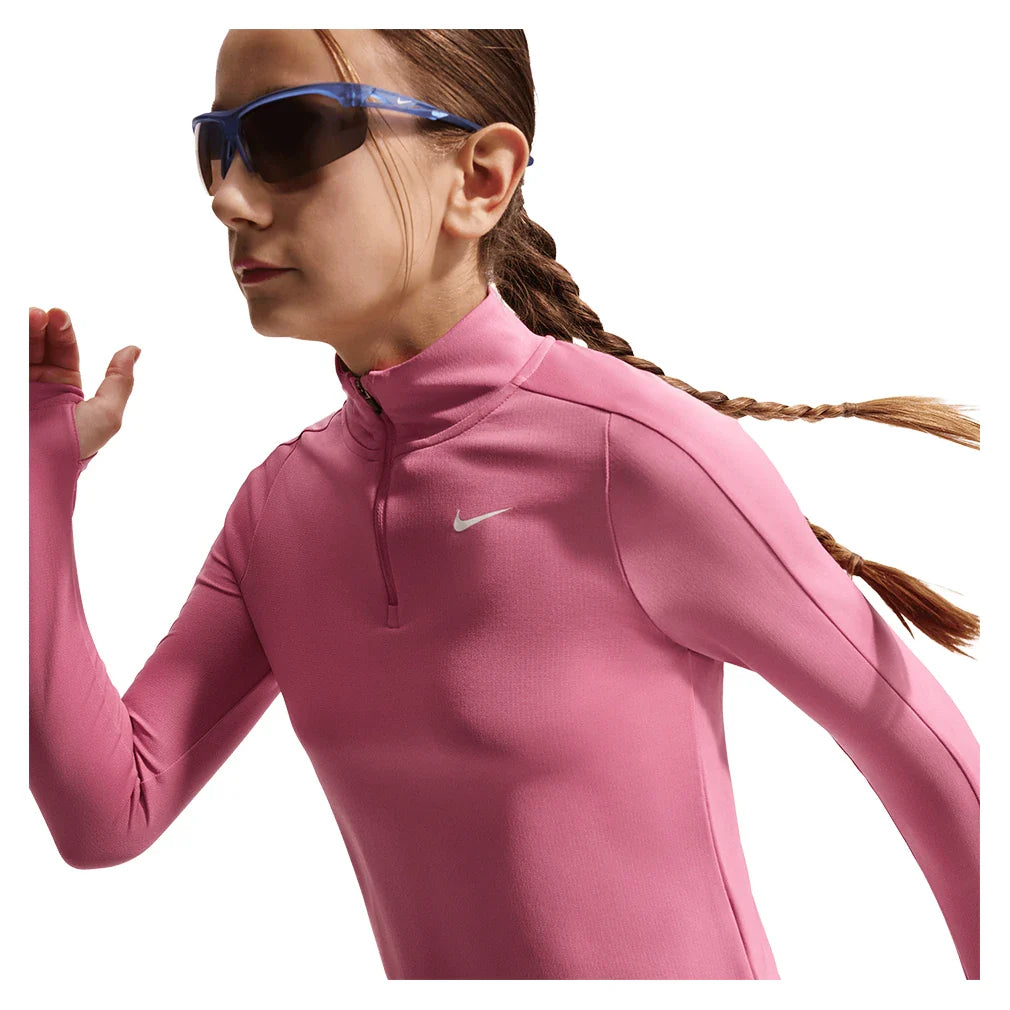Girls' Dri-FIT Long Sleeve Half-Zip Training Top