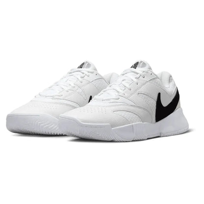 Juniors' Court Lite 4 Tennis Shoes White and Black