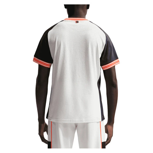 Men's Court Heritage Short Sleeve Tennis Top Sail and Dark Obsidian