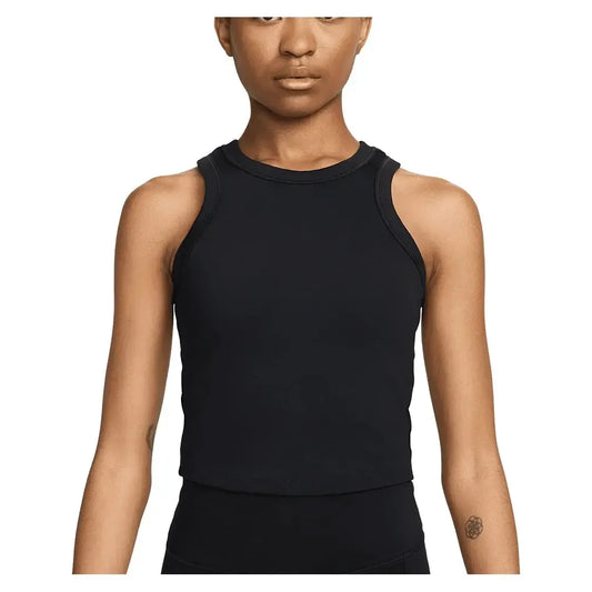 Women's One Fitted Dri-FIT Cropped Tennis Tank Top-Apparel-Nike-FN2806-010-Tennis Express