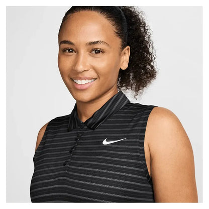 Women's Dri-Fit Victory Sleeveless Striped Tennis Polo