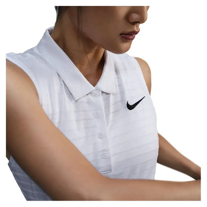 Women's Dri-Fit Victory Sleeveless Striped Tennis Polo