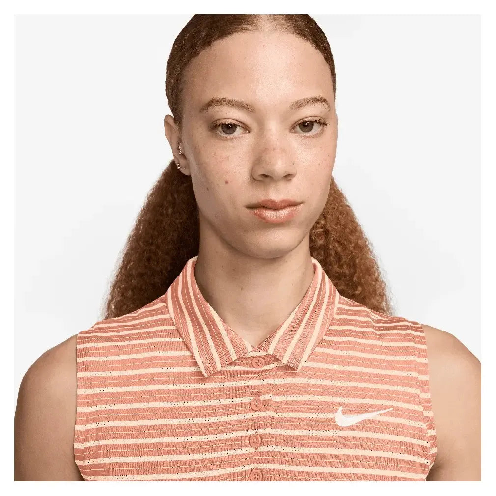 Women's Dri-Fit Victory Sleeveless Striped Tennis Polo