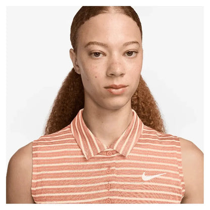 Women's Dri-Fit Victory Sleeveless Striped Tennis Polo